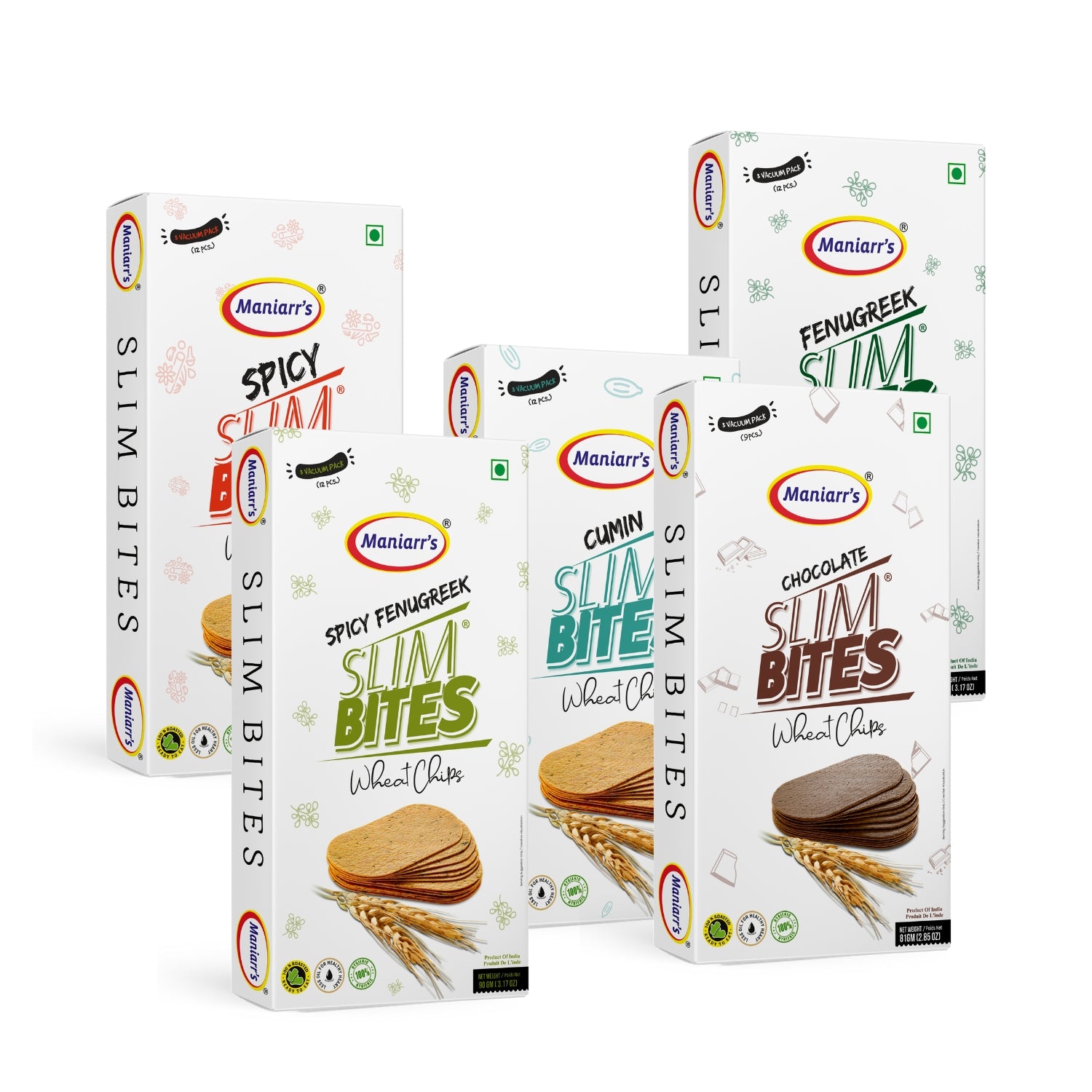 Jain Slim Bites Wheat Chips 5 Flavours Maniarrs