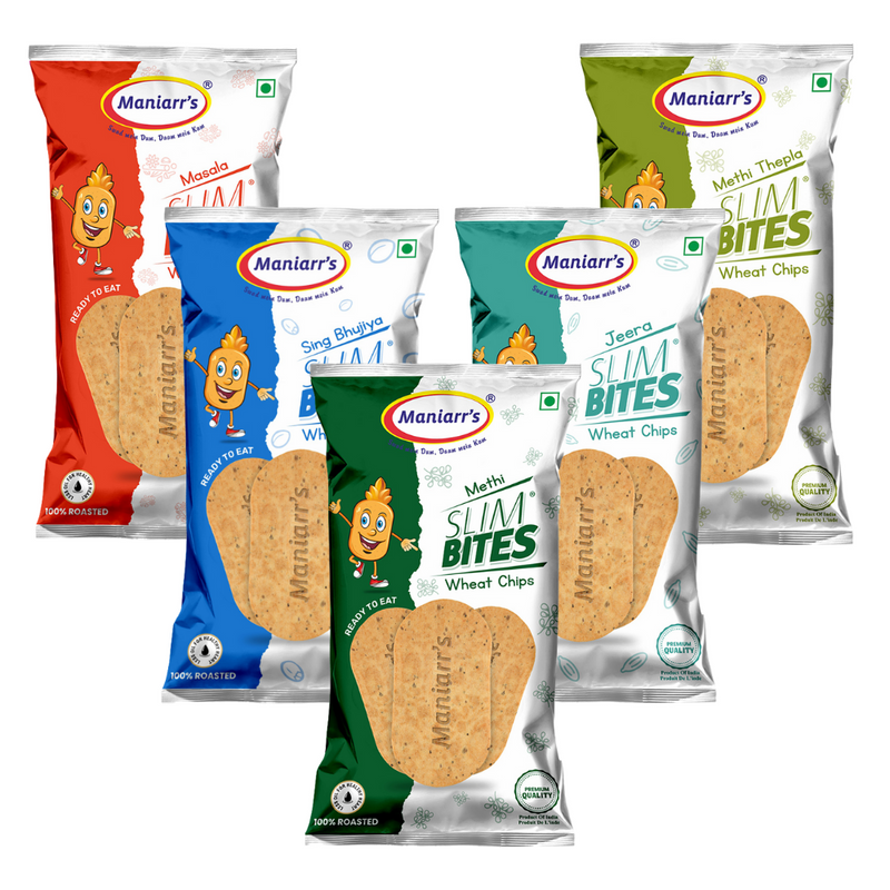 Simply Authentic Wheat Chips 5 Flavours (Combo Pack of 10)