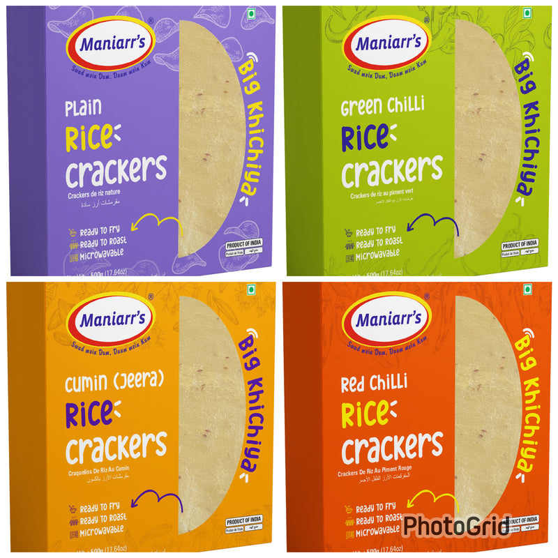 Rice crackers ( Khichiya ) combo pack of 4 *500g