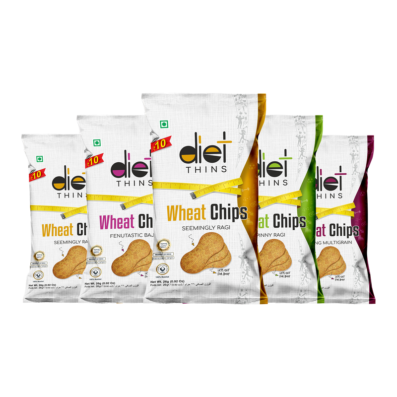 Diet Thins wheat chips 5 Flavours | combo of 10 X 26g
