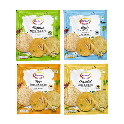 Jain Khakhra Wheat Chips 4 Flavours