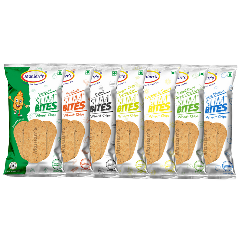 Truely Indian Wheat Chips 7 Flavours (Combo Pack of 14)