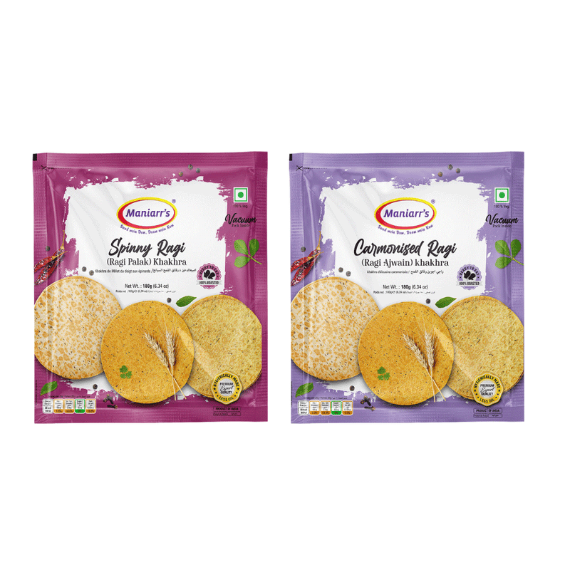 Ragi Rollers Wheat Chips 2 Flavours (Combo Pack of 4)